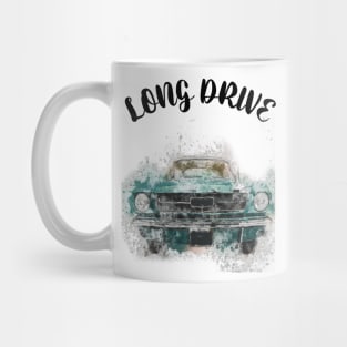 Long drive car watercolor design  totes, phone cases, mugs, masks, hoodies, notebooks, stickers pins Mug